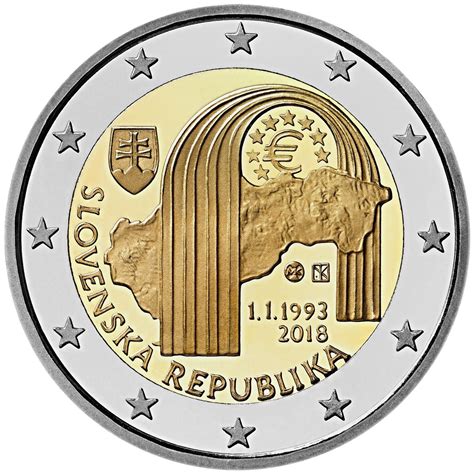 Slovakia 2 Euro 2018 25 years Slovakia - Special 2 euro coins ...