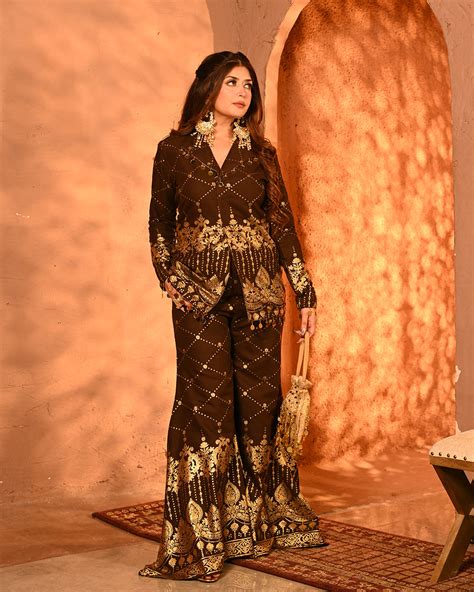 Brown Salma Blazer set – Wabi Sabi