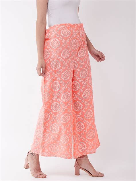 Peach Bandhej Palazzo