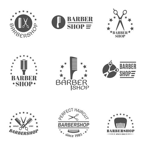 Barber shop label set | Free Vector