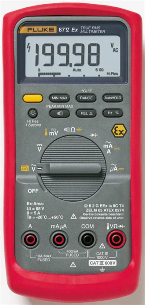 FLUKE 28 IIEX Fluke | Fluke 28EX Handheld Digital Multimeter True RMS ...
