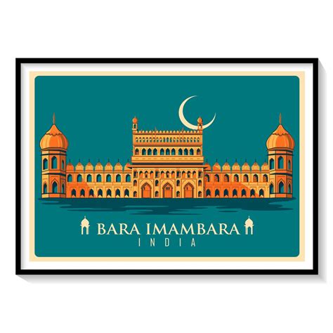 Buy India Lucknow Imambara Travel Poster Art & Prints Online India at ...