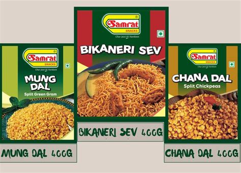 Samrat |Assorted Combo Pack 3| Mung Dal |BIKANERI SEV |Chana Dal |Tasty ...