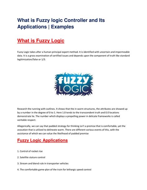 Image result for Fuzzy Logic Examples