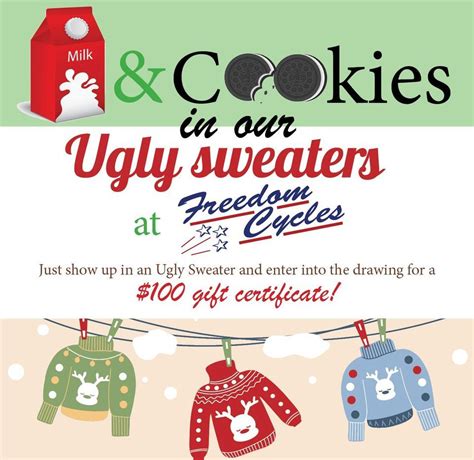 Milk and Cookies in Our Ugly Sweaters at Freedom Cycles!, Freedom ...