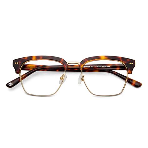 Buy Gold Brown Tortoise Brown Tortoise Full Rim Clubmaster John Jacobs ...