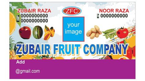 Business Card Design of Drigd Fruit Shop 的图像结果