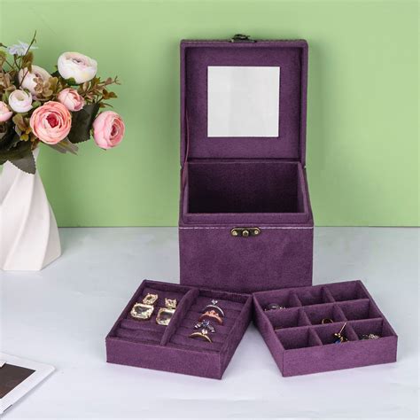 GhiiGe Jewelry Box for Women, Stackable Jewelry Box, with Mirror, with ...