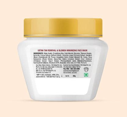 Ubtan Tan Removal + Blemish Minimizing face mask – joypersonalcare