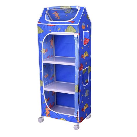 Little One's | 4 Plastic Shelves Baby Foldable Wardrobe (Made in India ...