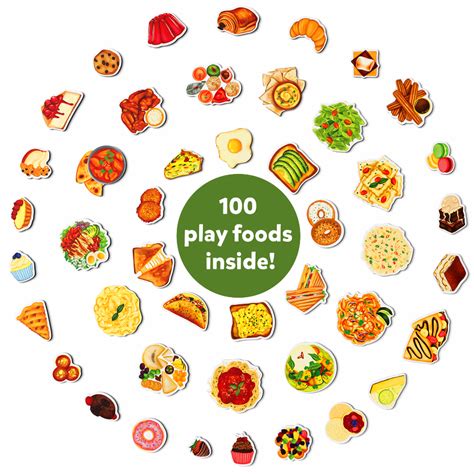 Skillmatics Pretend Play Playset 100 Most Real Play Foods ...