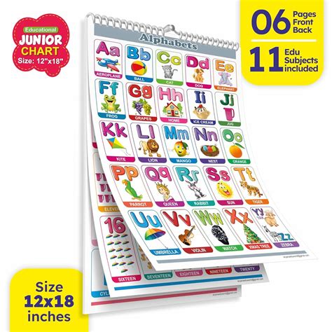 Buy Kidivo Look N Learn Junior Educational Chart | 11 Subjects | 12x18 ...