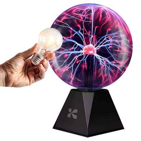 Katzco Plasma Ball Scientific Set With A Lightning Charged Bulb ...