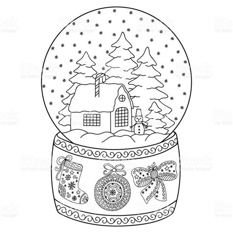 Christmas Snow Globe Coloring Pages at GetColorings.com | Free ...