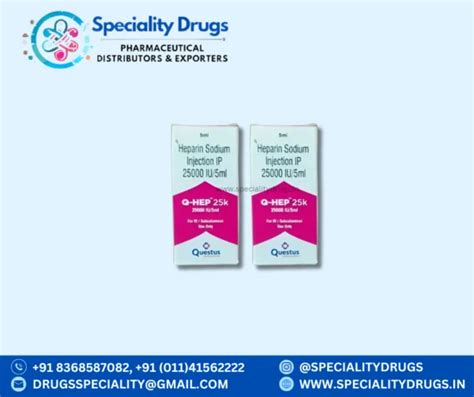 Buy Heparin Sodium Injection from No.1 Supplier - Exporter - Speciality ...
