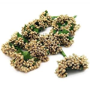Buy TIED RIBBONS Plastic Decorative Artificial Gold Pollen Flowers for ...