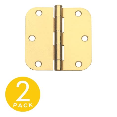 Global Door Controls Hinge 3-in H x 5/8-in Radius Satin Brass Surface ...