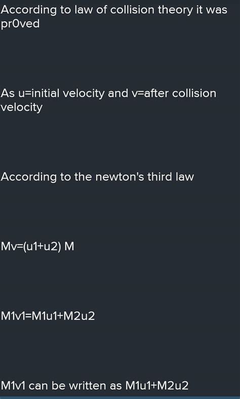 m1 x v1 = m2 x v2 both are the same formula m1u1 + m2u2 = m1v1 + m2v2 ...