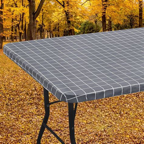 Amazon.com: Spotjoy Rectangle Tablecloth, Elastic Fitted Flannel Backed ...