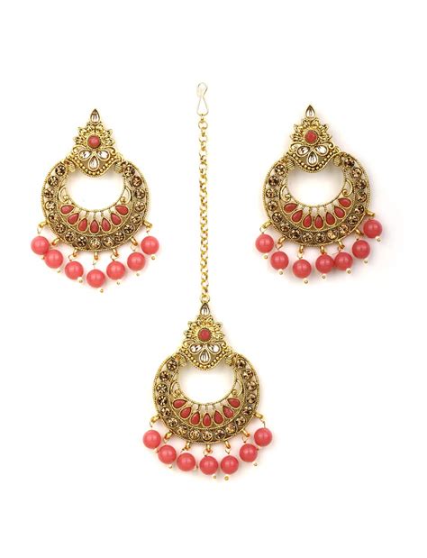 Buy Priyaasi Gold-Plated Kundan Traditional Maang Tikka For Women and ...