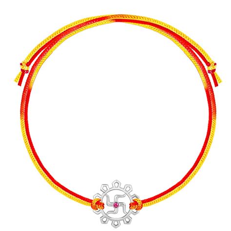 GIVA 925 Silver Swastik Rakhi in Silver| Gifts for Men and Boys ...