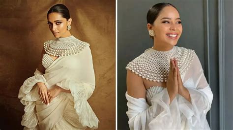 Indian Mother Recreate Deepika Padukone White Saree,मम्मी ने बेटी के ...