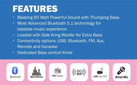 Zoook Samurai 60W Bluetooth Tower Speaker with Karaoke Mic/USB,FM ...