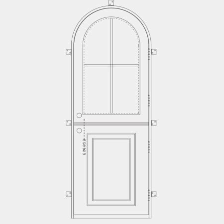 Pinkys Iron Doors ADU-SFA-4696-RHOS Air Dutch Single Full Arch 46" x 96 ...