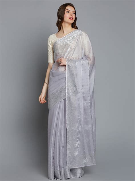 Lilac Soft Tissue Saree – Tirumala Designers