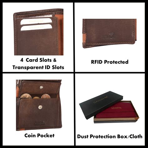 Sassora Premium Leather Bi-Fold RFID Notecase