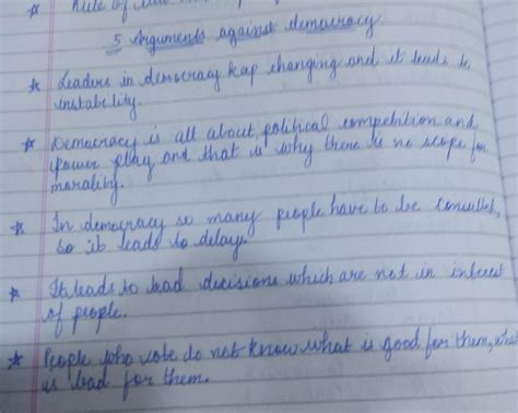 which arguments are given against democracy of class 9th - Brainly.in