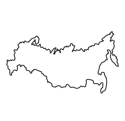 Russia Map Outline Printable Russia Map Outline White Background Stock