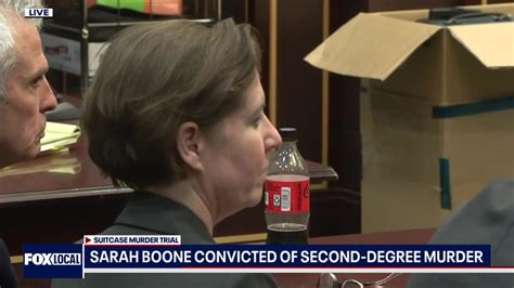 Sarah Boone 'shocked' by murder conviction in boyfriend's suitcase ...