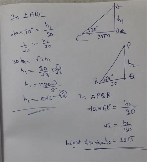 R1:The angle of elivation of the top of a tower from a point on the ...