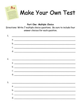 Image result for Create Your Own Test