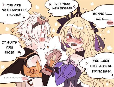 fischl, bennett, and fischl (genshin impact) drawn by cocotsuko1204 ...