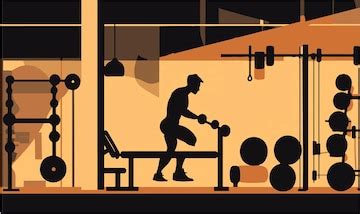 Stylized gym workout vector illustration | Premium AI-generated vector