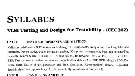 VLSI Testing and Design for Testability (CEC362) - Memory Test Insights ...