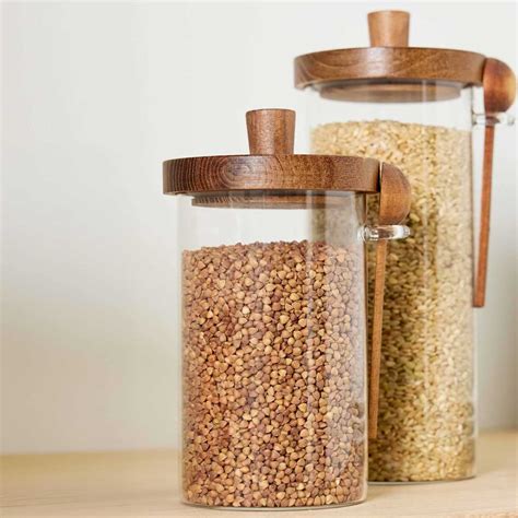 Real Simple Medium Glass Canister with Lid 25oz | At Home