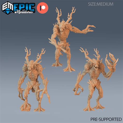 Twig Blight Treant Tree Set of 3 DND Miniatures Infested Woodlands ...