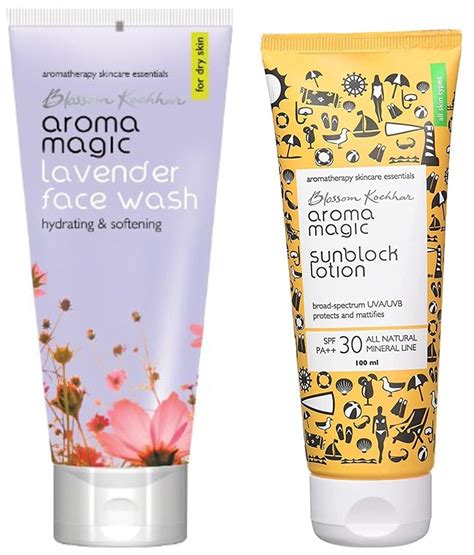 Aroma Magic Face Wash 100 ml (Lavender) and Aroma Magic Sunscreen Sun ...