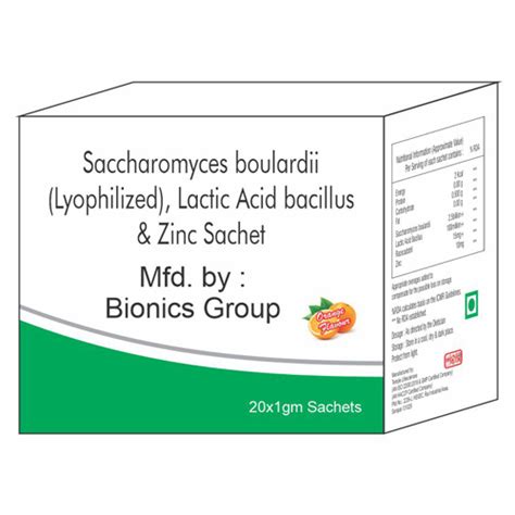 SACCHAROMYCES BOULARDII (LYOPHILIZED)+LACTIC ACID BACILLUS+ZINC Sachet