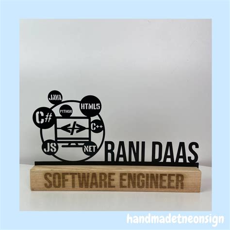 Buy Custom Software Engineer Desk Name Plate, Software Engineer Metal ...