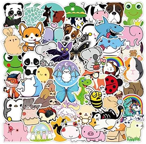 CodersParadise Pack of 140 Cute Animal Stickers for Kids - Stickers for ...