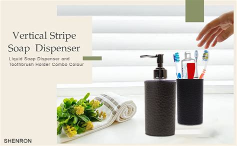 SHENRON Modern Black Bathroom Accessories Set | Plastic, Glazed Finish ...