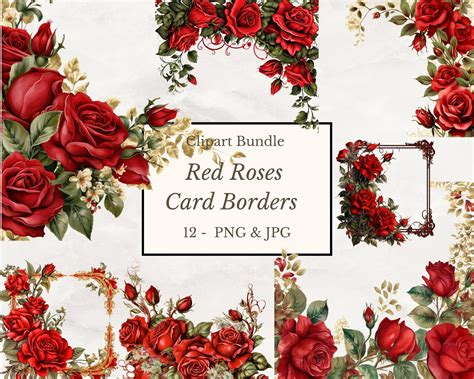 Red Roses Border Clip Art