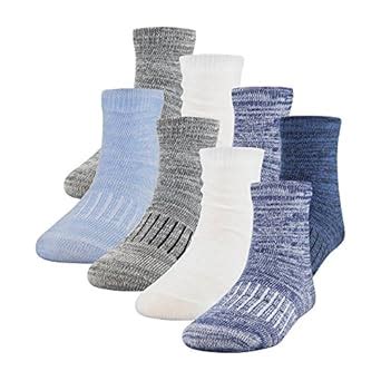 Buy PEDS Baby Growing Crew Socks with Mesh Laundry Bag, 8 Pair, Denim ...