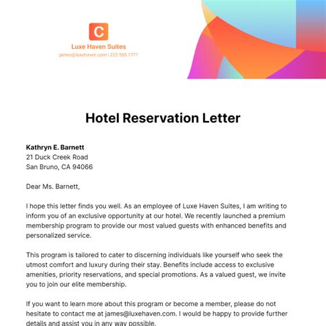 Reservation Email Template - prntbl.concejomunicipaldechinu.gov.co