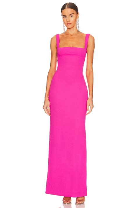 SOLACE London Joni Maxi Dress in Magenta | REVOLVE
