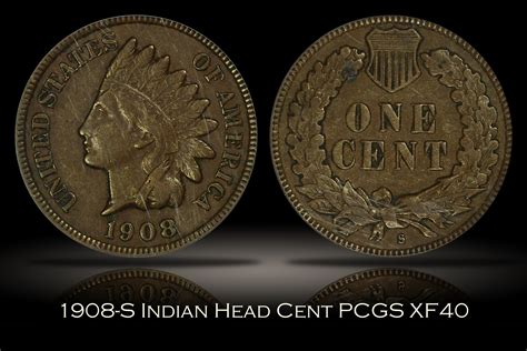 Michael Kittle Rare Coins - 1908-S Indian Head Cent PCGS XF40